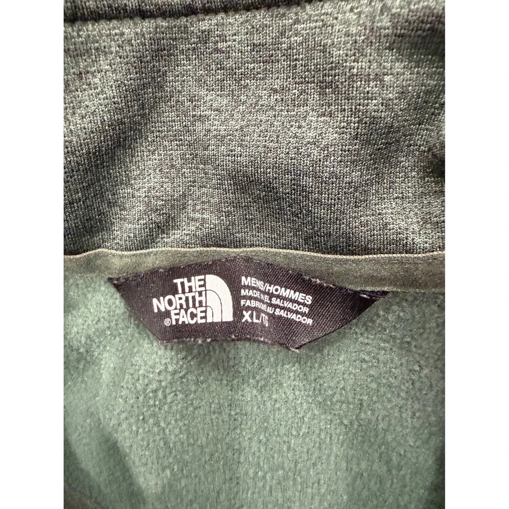 The North Face Mens XL 1/4 Zip Pullover Fleece Jacket Green Heather Canyonlands